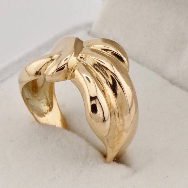 10K Rose Gold Undulating 2 Ring - Image 2