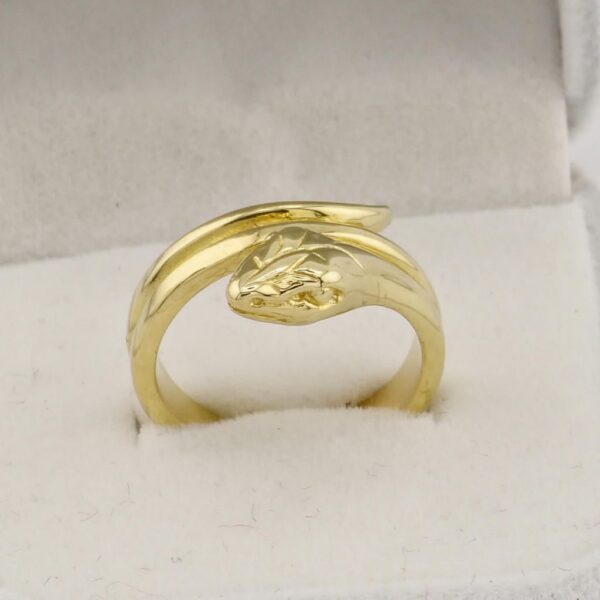 10K Yellow Gold Snake Ring - Image 3