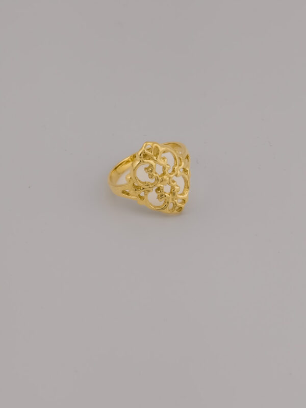 10K Yellow Gold Filigree Ring - Image 4