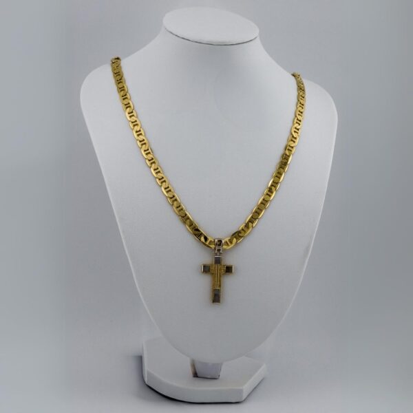 18K Yellow Gold Flat Mariner Chain