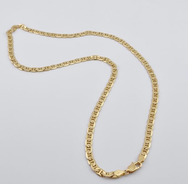 18K Yellow Gold Flat Mariner Chain - Image 2