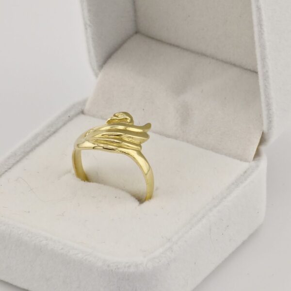 10K Yellow Gold Swan Ring