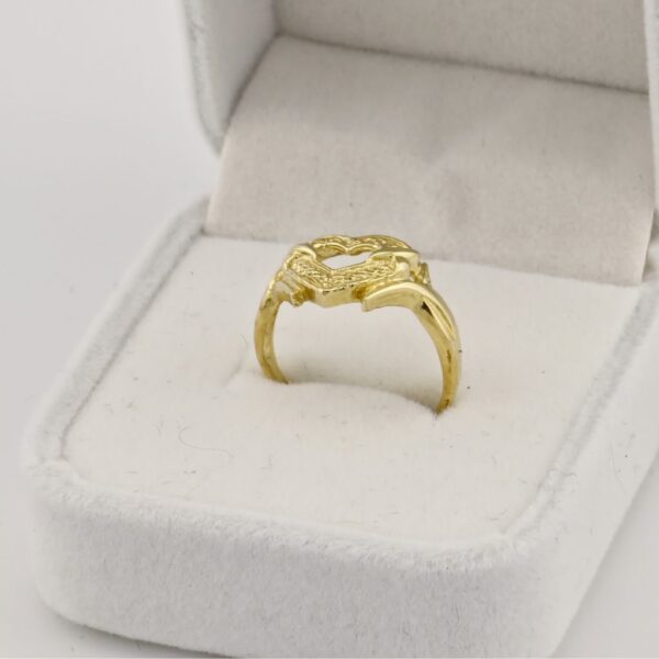 10K Yellow Gold Heart Ring