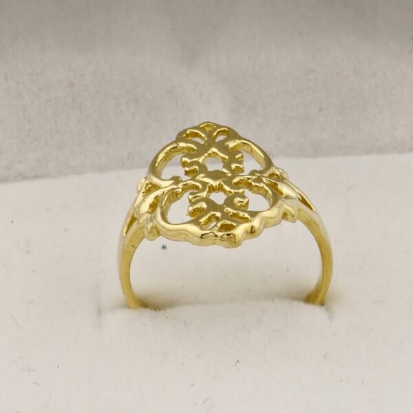 10K Yellow Gold Filigree Ring - Image 2