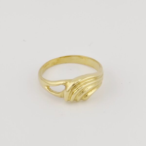 10K Yellow Gold Undulating 9 Ring - Image 2