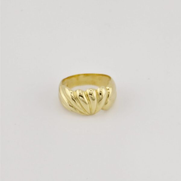 10K Yellow Gold Undulating 7 Ring