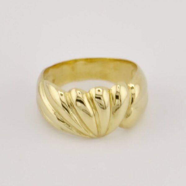 10K Yellow Gold Undulating 7 Ring - Image 2