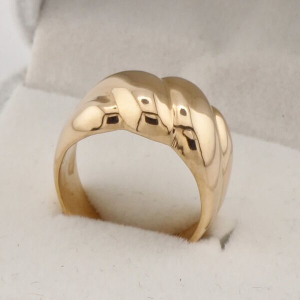 10K Rose Gold Undulating 4 Ring - Image 2