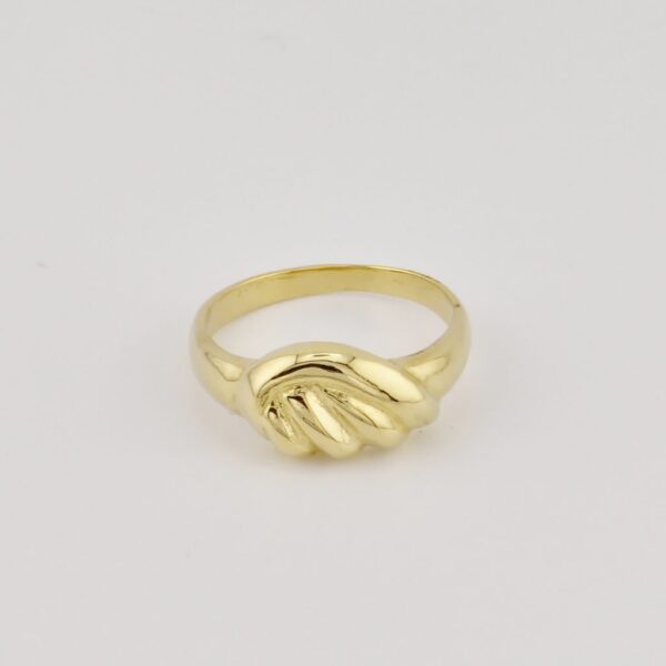 10K Yellow Gold Undulating 11 Ring