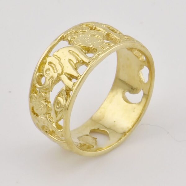 10K Yellow Gold Lucky Band Ring - Image 2