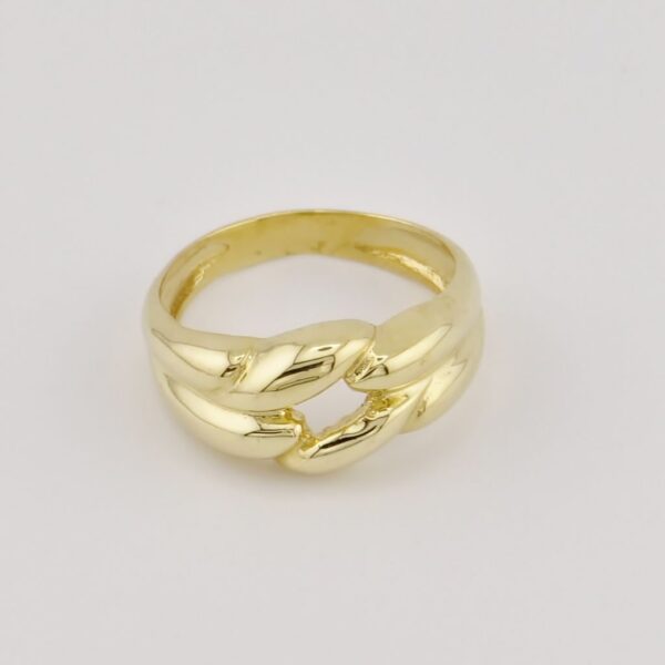 10K Yellow Gold Undulating 8 Ring - Image 3