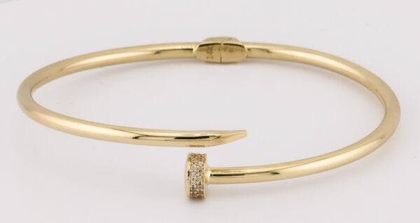 14K Yellow Gold Nail Fashion Bracelet