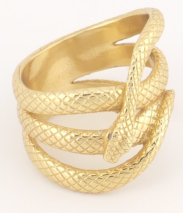 14K Yellow Gold Snake Ring - Image 2