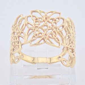 14K Yellow Gold Celtic Knot Openwork Band Ring